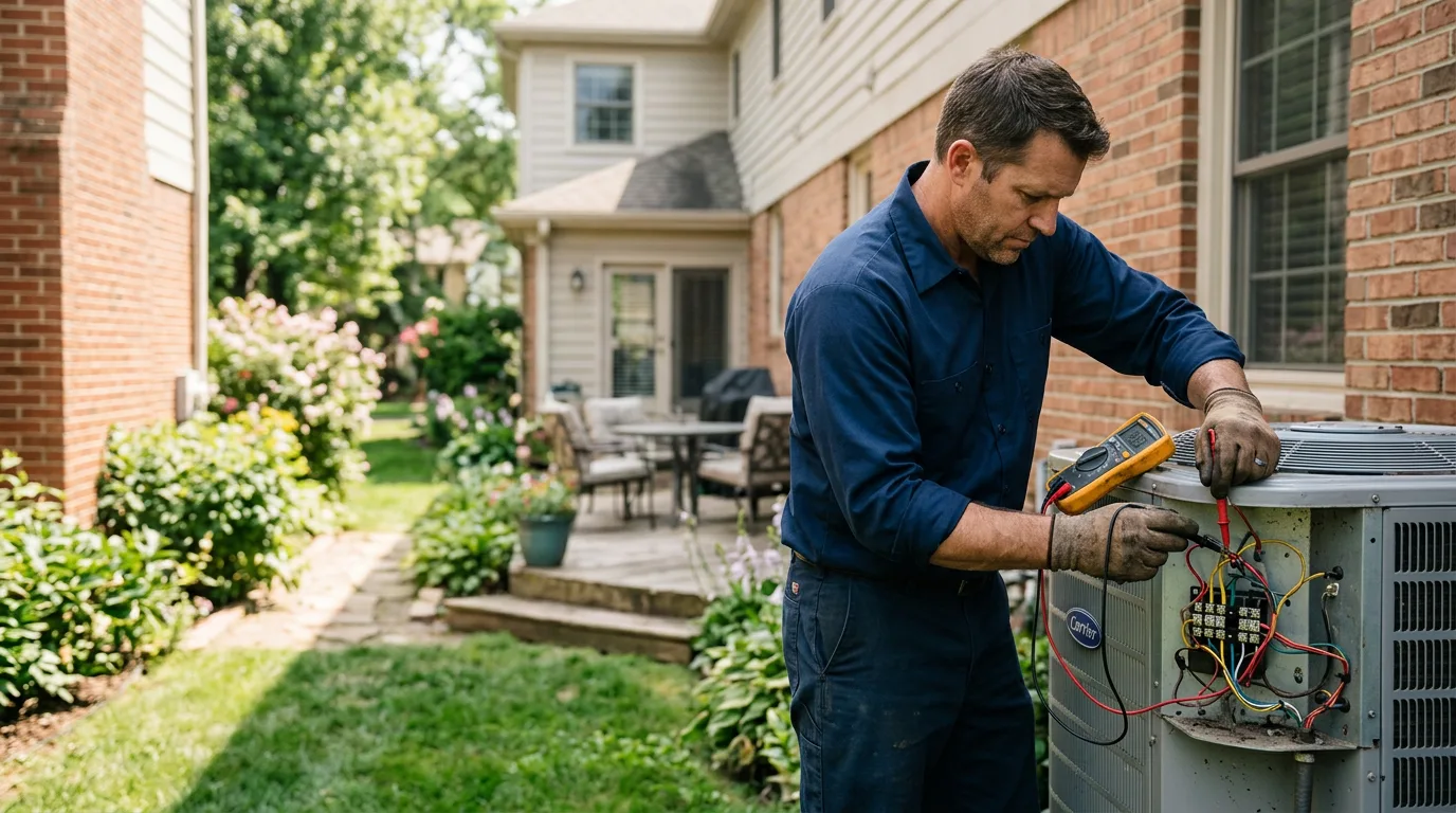 HVAC technician working near Concho, OK